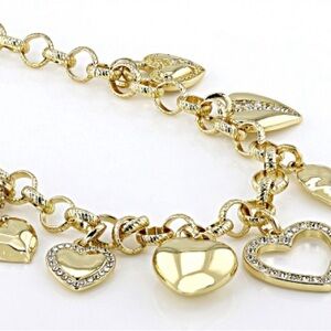 Gold Heart Charm Necklace